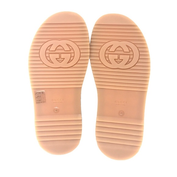 Brand New Gucci Light GG Lame Blue Slide Sandal - Picture 5 of 6
